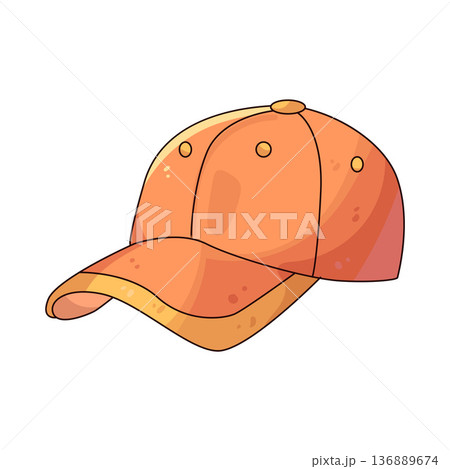 Illustration of baseball cap 136889674