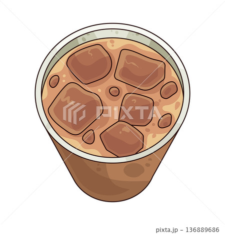 Illustration of Iced Coffee 136889686