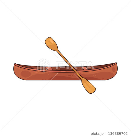 Illustration of canoe 136889702