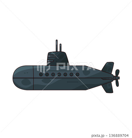 Illustration of submarine 136889704