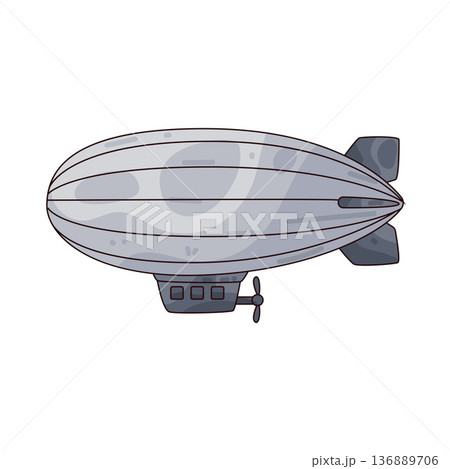 Illustration of zeppelin Illustration of zeppelin 136889706