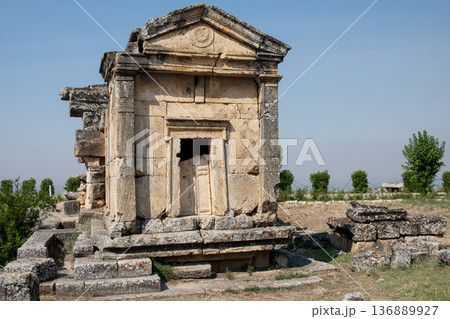 Ancient Structure at Pamukkale Reflects the Rich History and Stunning Architecture of This UNESCO World Heritage Site in Turkey Ancient Structure at Pamukkale Reflects the Rich History and Stunning Architecture of This UNESCO World Heritage Site in Turkey 136889927