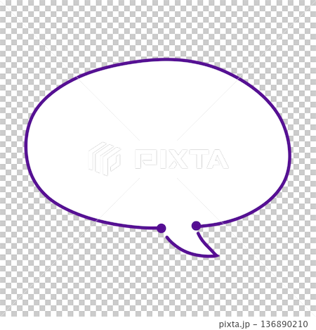 Purple simple speech bubble Purple simple speech bubble 136890210