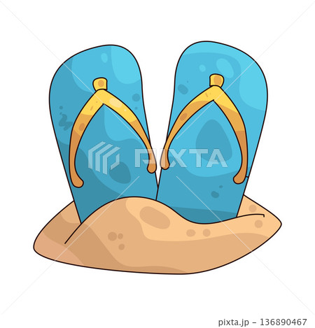 Illustration of Flip flops 136890467