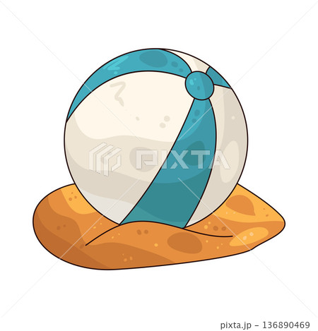 Illustration of Beach Ball 136890469