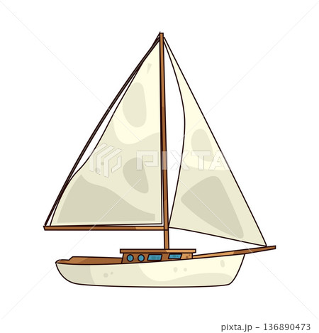 Illustration of sailboat  136890473