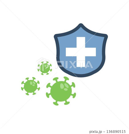 immunity shield protecting from germs, immune medical shield virus, immune system 136890515