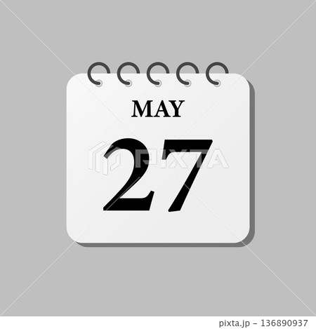 Icon page calendar day - 27 May 136890937