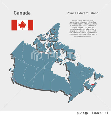 Vector map Canada - Prince Edward Island Province 136890941