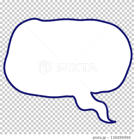 Blue unstable speech bubble Blue unstable speech bubble 136890998