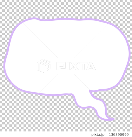 Light purple unstable speech bubble 136890999