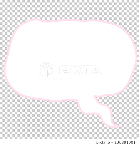 A pale pink, unstable speech bubble A pale pink, unstable speech bubble 136891001