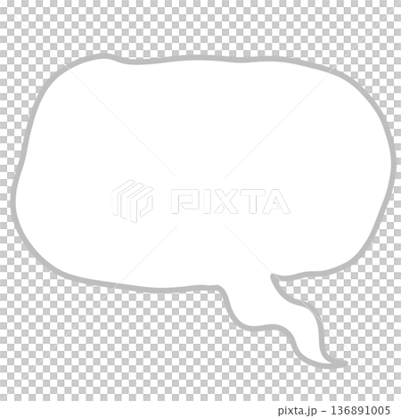 Gray Unstable Speech Bubble 136891005