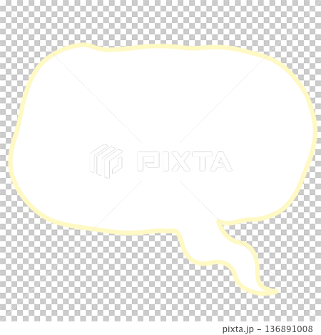 Light yellow unstable speech bubble 136891008