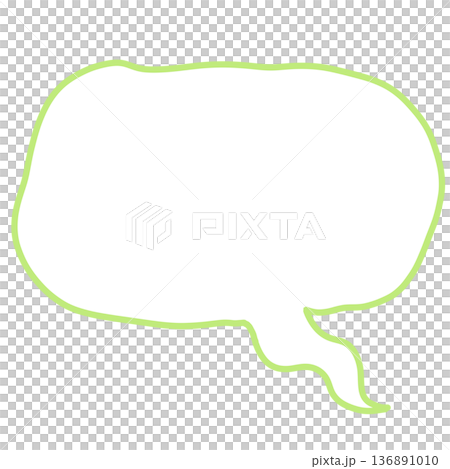 Yellow-green unstable speech bubble 136891010
