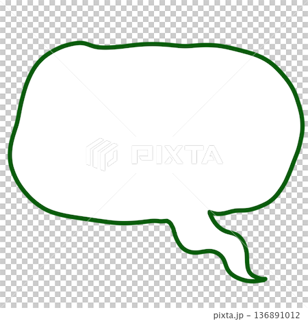 Green unstable speech bubble Green unstable speech bubble 136891012