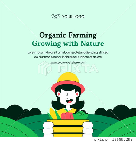 Organic Farming Process Flat Cartoon Hand Drawn Illustration Design Organic Farming Process Flat Cartoon Hand Drawn Illustration Design 136891298