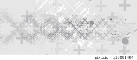 Ukrainian moderm technology background for science and business theme 136891494