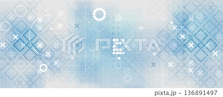 Ukrainian moderm technology background for science and business theme 136891497
