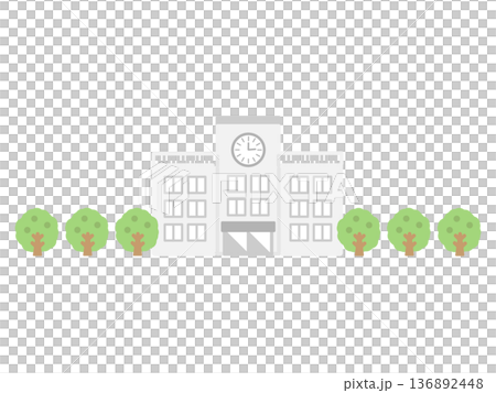 夏の学校校舎 イラスト 夏の学校校舎 イラスト 136892448
