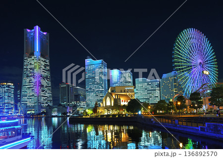 横浜みなとみらい 夜景 横浜みなとみらい 夜景 136892570
