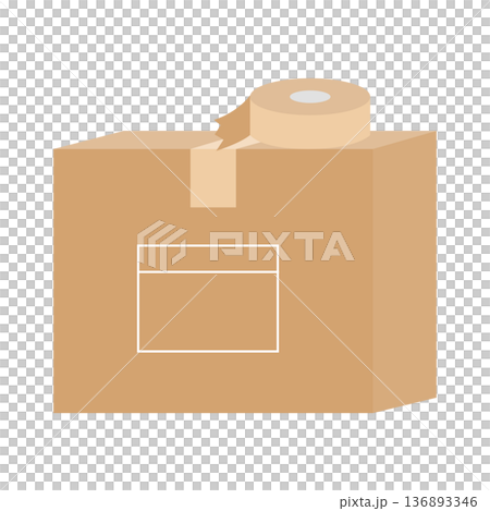 段ボールのイラスト 136893346