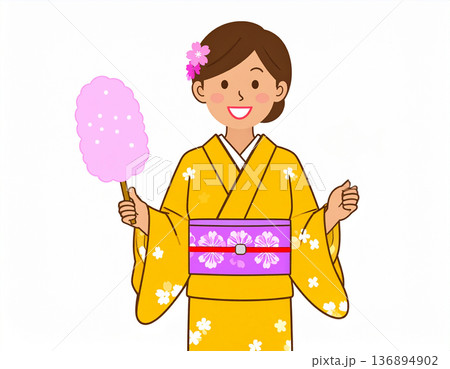 綿菓子　祭り 136894902