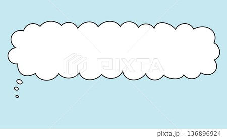吹き出し 横長 白黒 雲 もこもこ ベクター png透明 吹き出し 横長 白黒 雲 もこもこ ベクター png透明 136896924