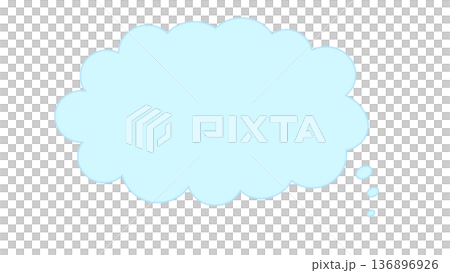 吹き出し シンプル 水色 雲 もこもこ ベクター png透明 吹き出し シンプル 水色 雲 もこもこ ベクター png透明 136896926