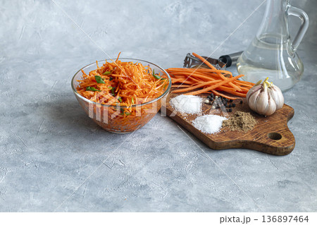 Carrot and green onion salad for healthy eating and hormonal balance Peppercorns Carrot and green onion salad for healthy eating and hormonal balance Peppercorns 136897464