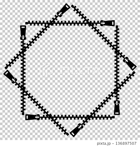 Black zipper frame 136897507