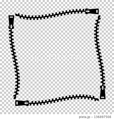 Black zipper frame 136897508