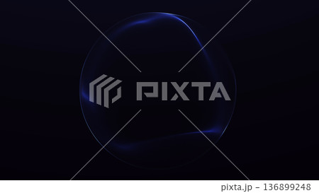 Dark blue minimal plasma energy sphere with soft glow and smooth fluid surface, futuristic digital orb floating in deep space, clean minimal abstract technology background with subtle light gradients. Dark blue minimal plasma energy sphere with soft glow and smooth fluid surface, futuristic digital orb floating in deep space, clean minimal abstract technology background with subtle light gradients. 136899248