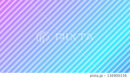 かわいいグラデーションの斜めストライプ背景素材 16:9サイズ かわいいグラデーションの斜めストライプ背景素材 16:9サイズ 136900156