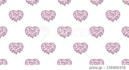 heart seamless pattern color sagging flowing splash graffiti melt vector cartoon doodle gift wrapping paper tile background repeat wallpaper illustration design isolated 136900356