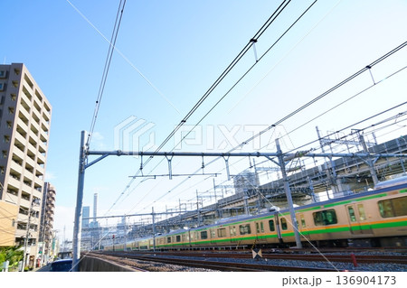埼玉県大宮駅周辺の路線風景 埼玉県大宮駅周辺の路線風景 136904173