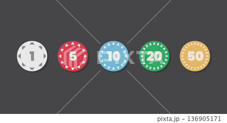 Coin minimal outline symbol set. Coin minimal outline symbol set. 136905171