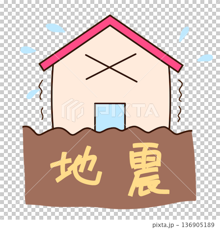 地震損壞房屋示意圖 136905189