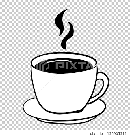 Simple coffee cup illustration icon 136905311