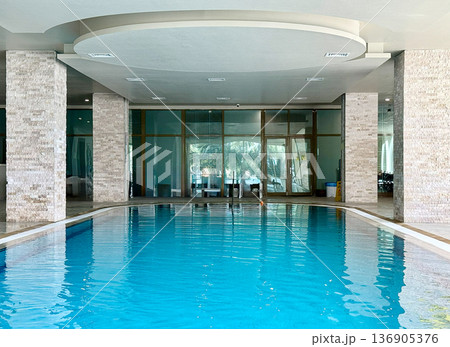 Indoor swimming pool in the hotel Indoor swimming pool in the hotel 136905376
