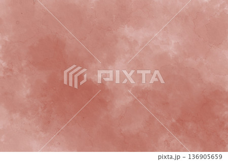ピンクの水彩にじみテクスチャ 136905659