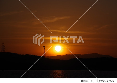 沈む夕日 沈む夕日 136905795