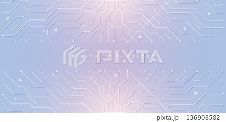 Motherboard technology circuit board background texture design. Creative idea AI banner concept for internet technology. Digital motherboard concept for poster, cover, banner, header, web template 136908582