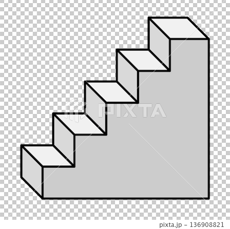 通往樓上的樓梯和階梯示意圖 136908821