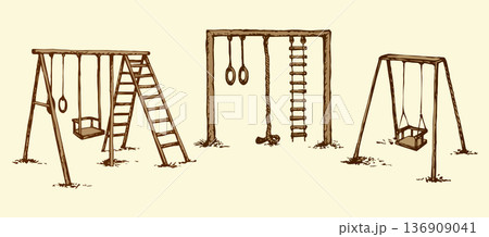 Vector drawing. Playground Vector drawing. Playground 136909041