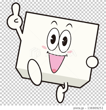 Jumping tofu character Jumping tofu character 136909251