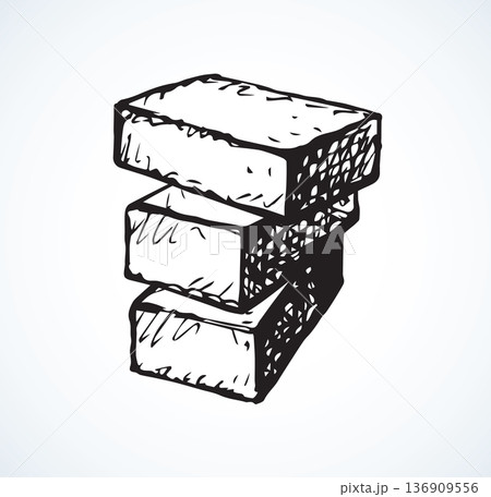 Brick. Vector drawing Brick. Vector drawing 136909556