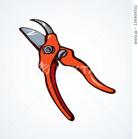 Vector drawing. Pruner 136909582