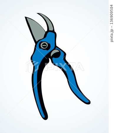 Vector drawing. Pruner Vector drawing. Pruner 136909584