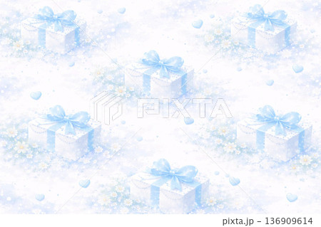ホワイトデーシリーズ：ギフトドットのポップな背景素材 136909614